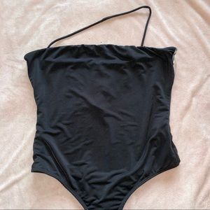 Black Cross Strap Bodysuit
